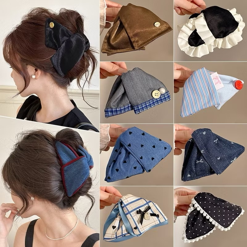 Kẹp tóc hè nơ nữ tính thanh lịch